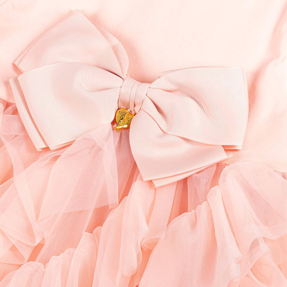 Angel's Face-Girls Peach Cotton & Tulle Gown | Childrensalon Outlet