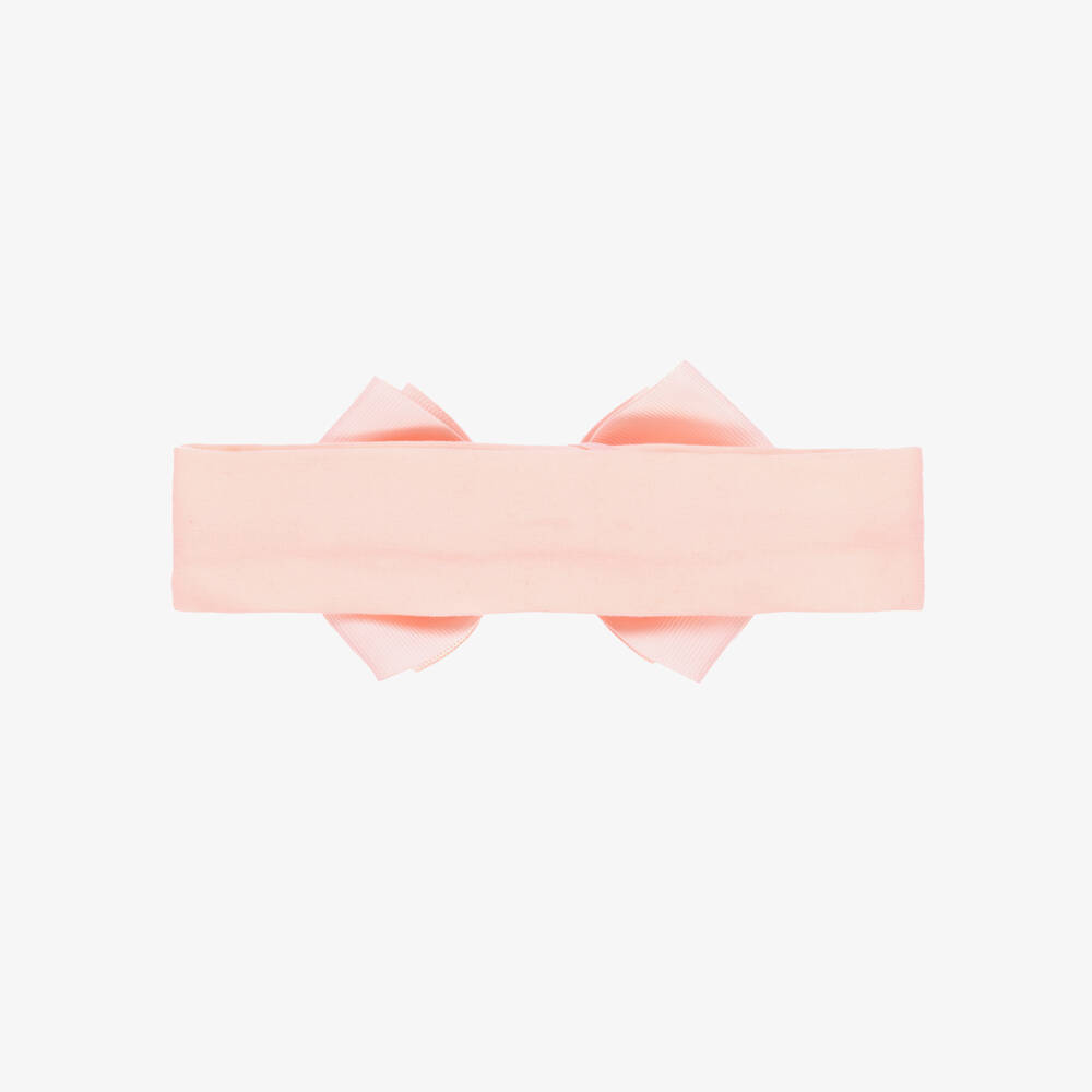 Angel's Face-Girls Peach Grosgrain Bow Hairband | Childrensalon Outlet