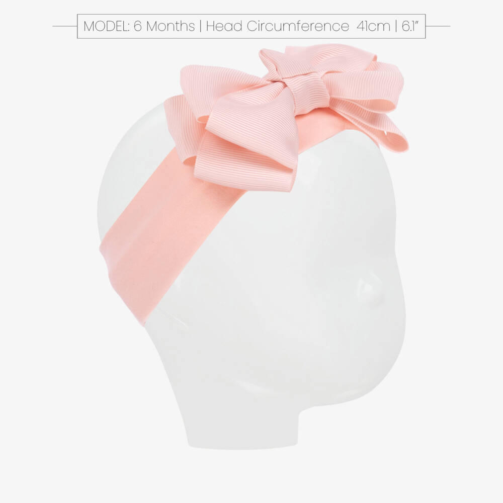Angel's Face-Girls Peach Grosgrain Bow Hairband | Childrensalon Outlet