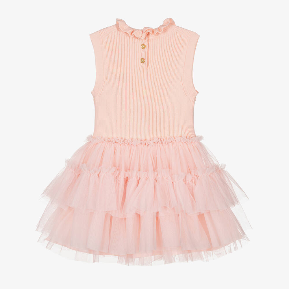 Angel's Face-Girls Peach Knit & Tulle Delight | Childrensalon Outlet