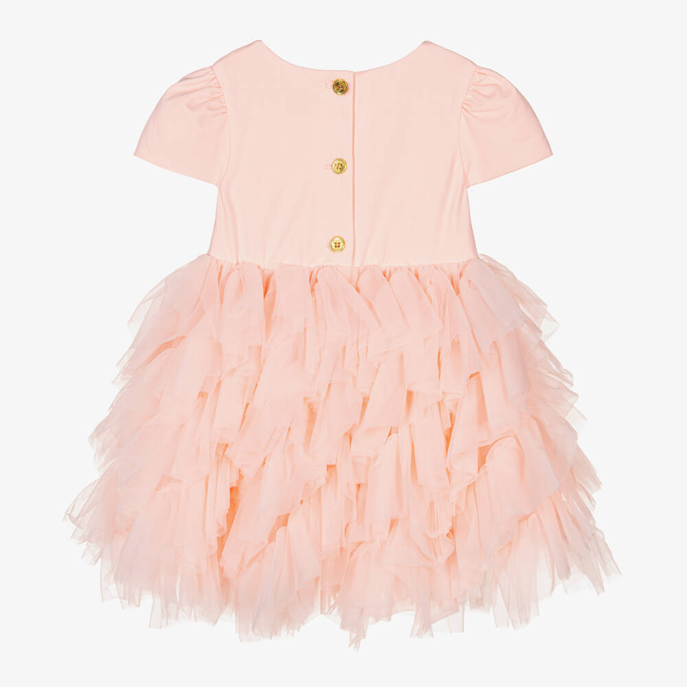 Angel's Face-Восхитительное платье из персикового тюля и хлопка для девочек | Childrensalon Outlet