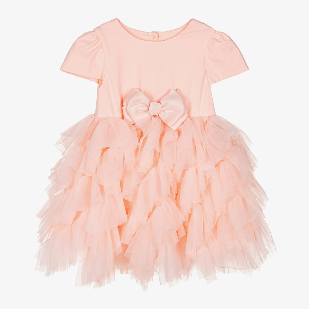 Angel's Face-Girls Peach Tulle & Cotton Delight | Childrensalon Outlet
