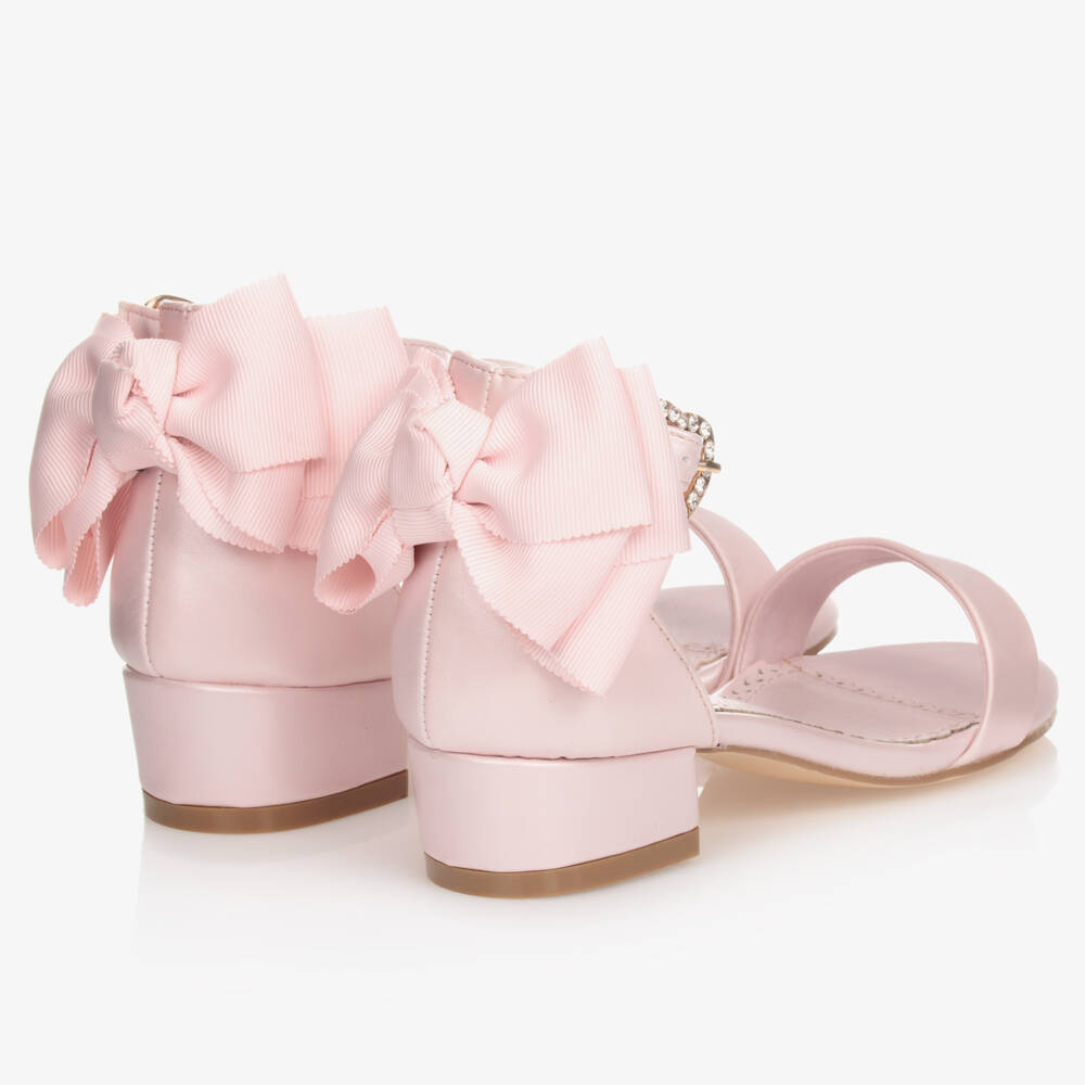 Angel's Face-Girls Pearl Pink Bow Heeled Sandals | Childrensalon Outlet