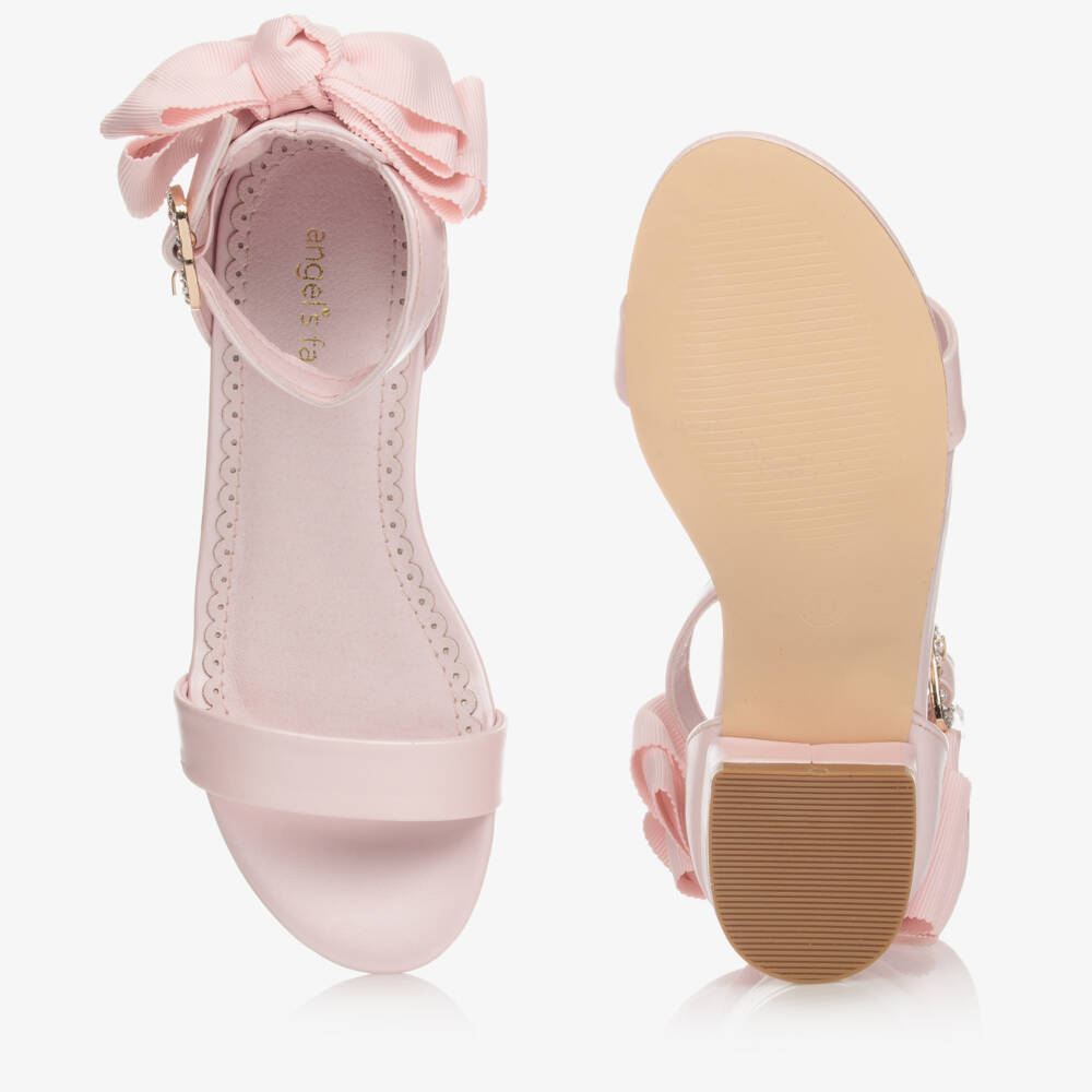 Angel's Face-Girls Pearl Pink Bow Heeled Sandals | Childrensalon Outlet
