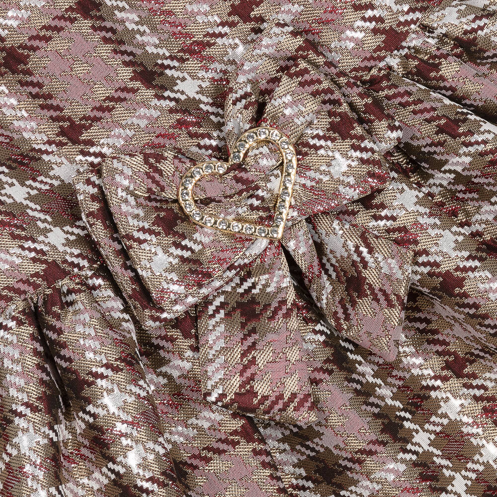 Angel's Face-Girls Pink & Beige Houndstooth Dress | Childrensalon Outlet