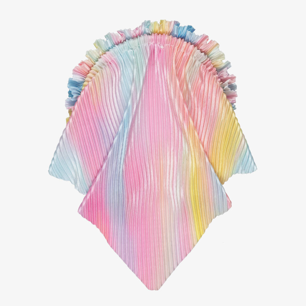 Angel's Face-Girls Pink Blue & Yellow Hairband with Pleated Headscarf | Childrensalon Outlet