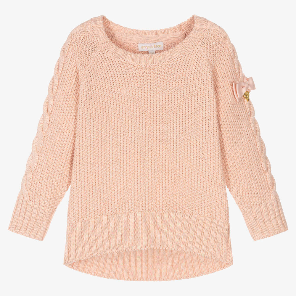 Angel's Face - Rosa Pullover mit Schleife (M) | Childrensalon