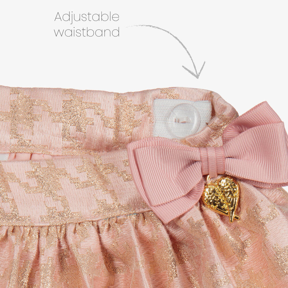 Angel's Face-Girls Pink Brocade Skirt  | Childrensalon Outlet