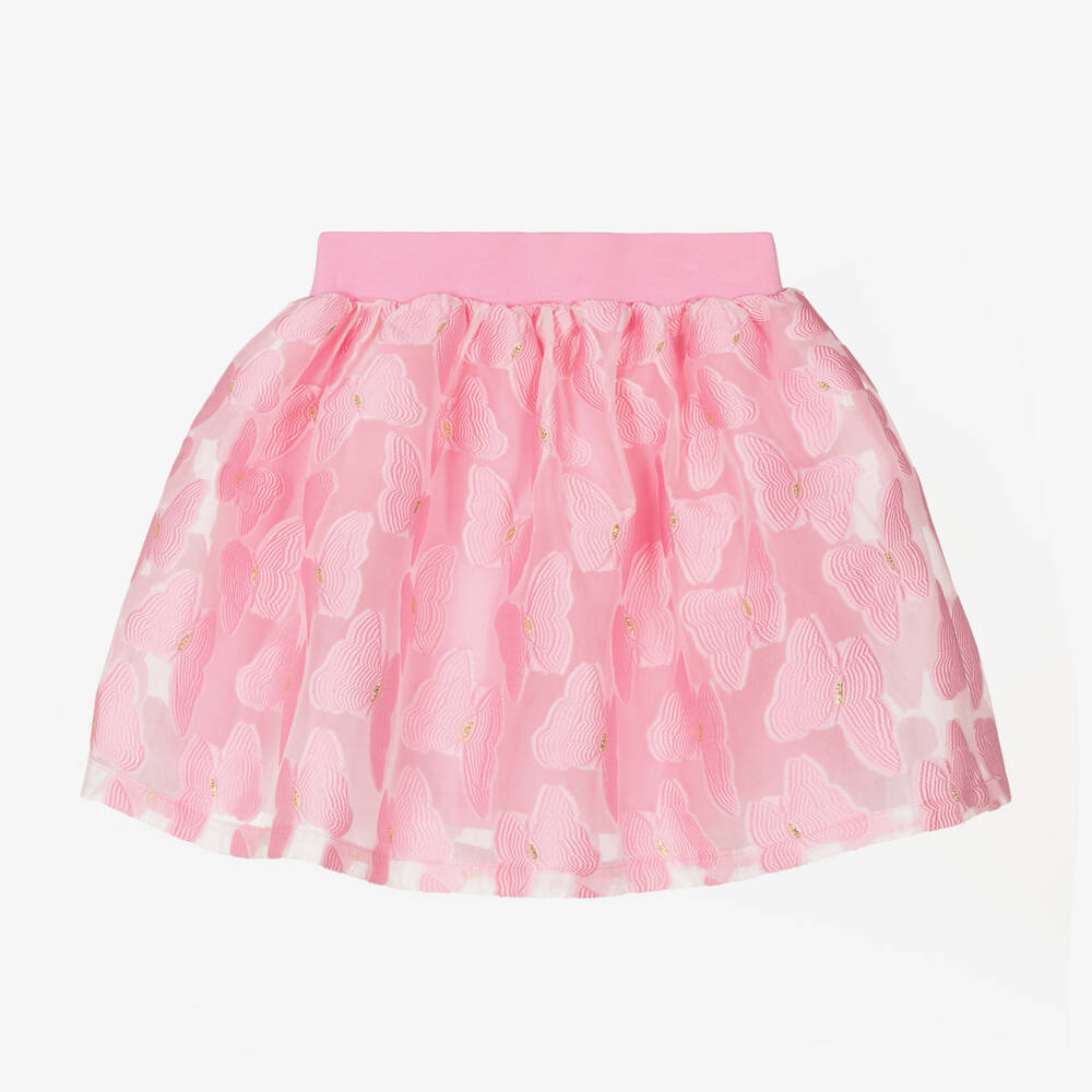 Angel's Face-Girls Pink Butterfly Jacquard Skirt | Childrensalon Outlet