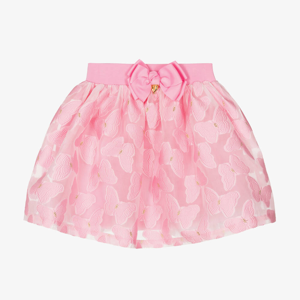 Angel's Face-Girls Pink Butterfly Jacquard Skirt | Childrensalon Outlet