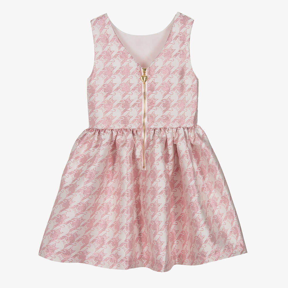 Angel's Face-Girls Pink Cat Houndstooth Jacquard Dress | Childrensalon Outlet