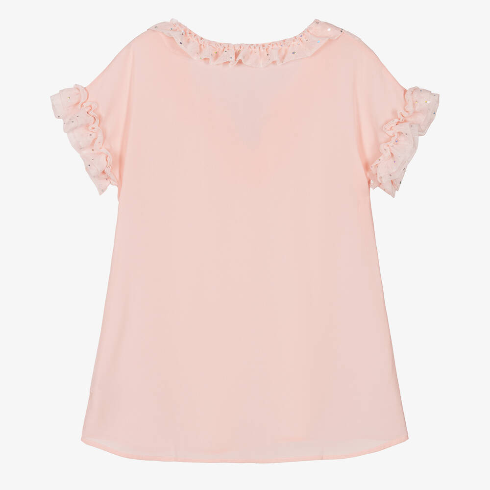 Angel's Face-Girls Pink Chiffon Sequinned Kaftan | Childrensalon Outlet
