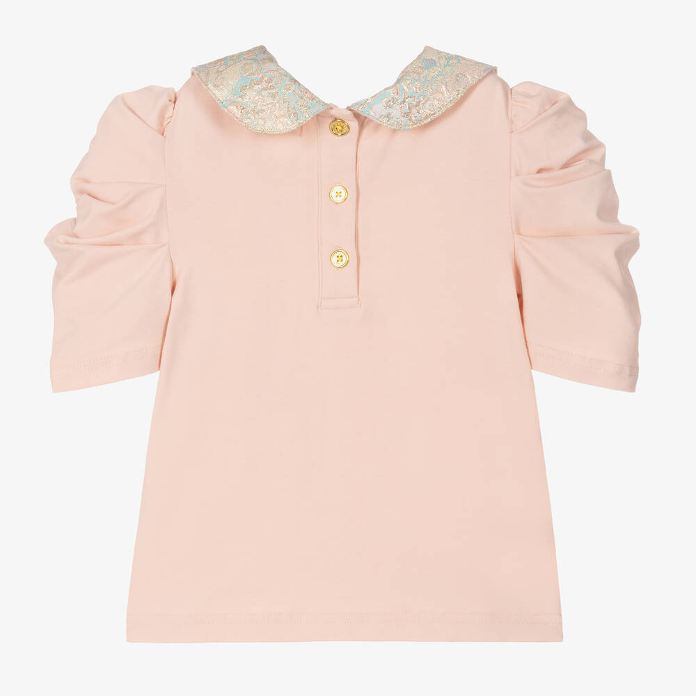 Angel's Face-بلوز قطن جيرسي لون زهري للبنات | Childrensalon Outlet