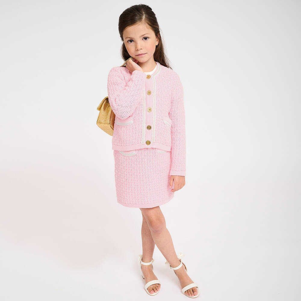 THE TOÉ Ioannina Knit skirt ピンクS Mayoral Girls Pink Knit Skirt - Pumpkin and Bean