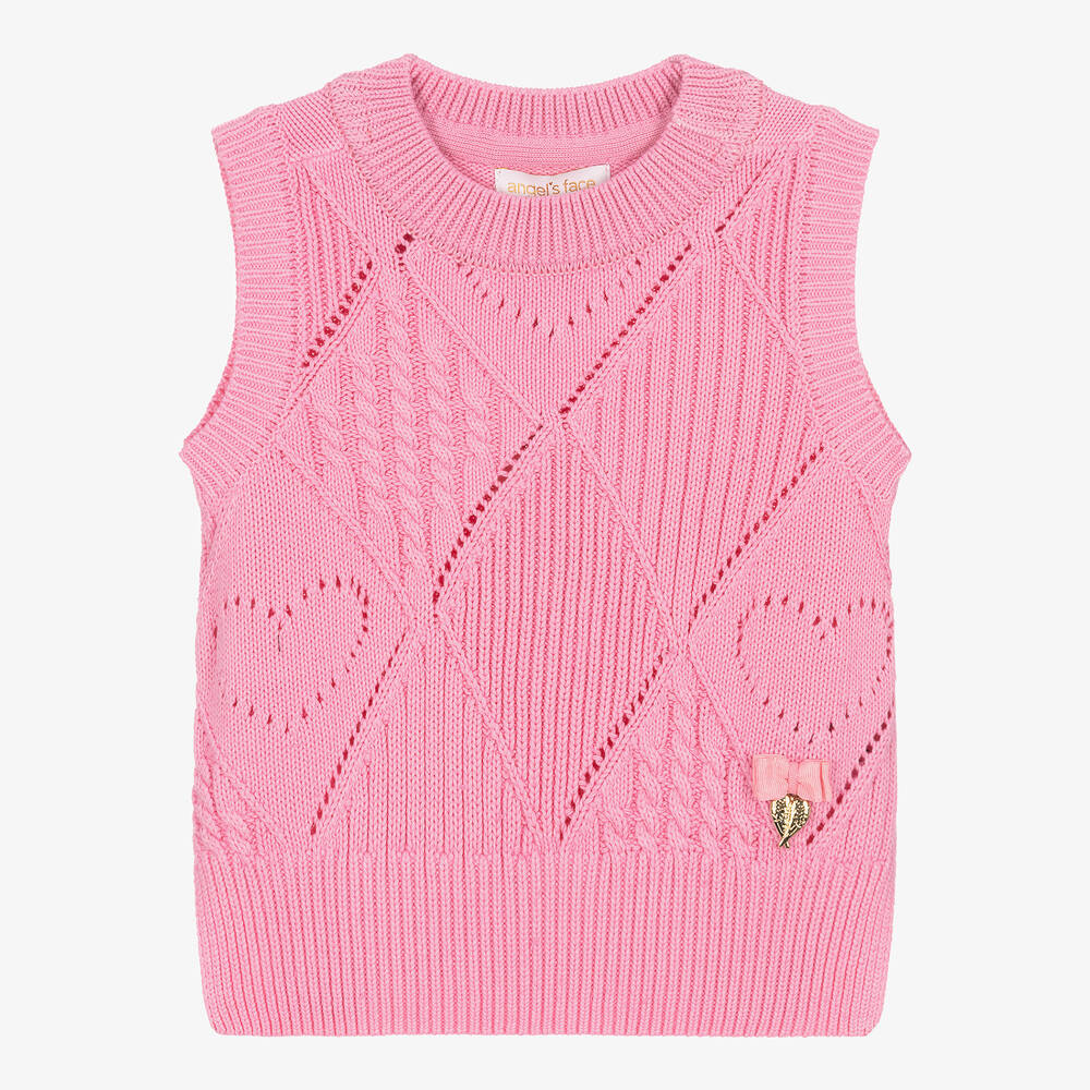 Angel's Face-Girls Pink Cotton Knit Slipover | Childrensalon Outlet