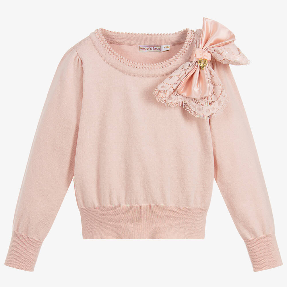 Angel's Face-Girls Pink Cotton Sweater | Childrensalon Outlet