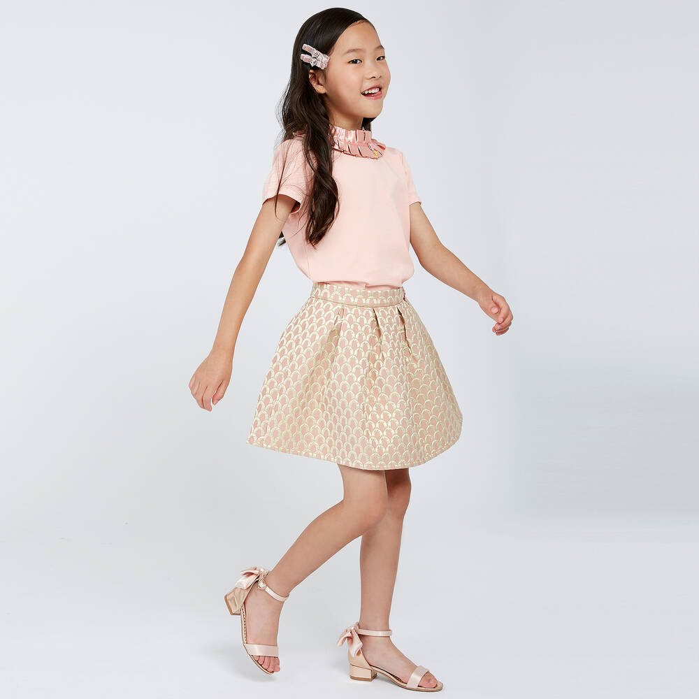 Angel's Face-Топ из хлопка розового цвета для девочек | Childrensalon Outlet