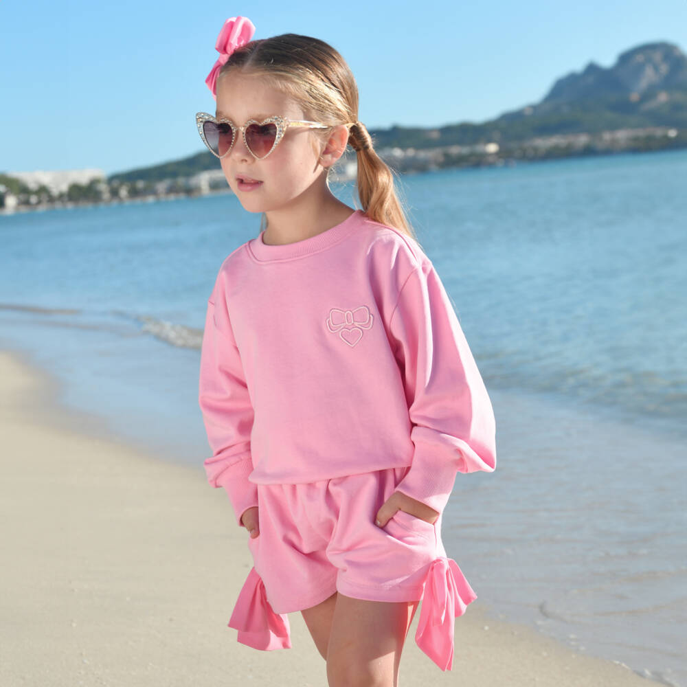 Angel's Face-Girls Pink Cozy Cotton Duo | Childrensalon Outlet