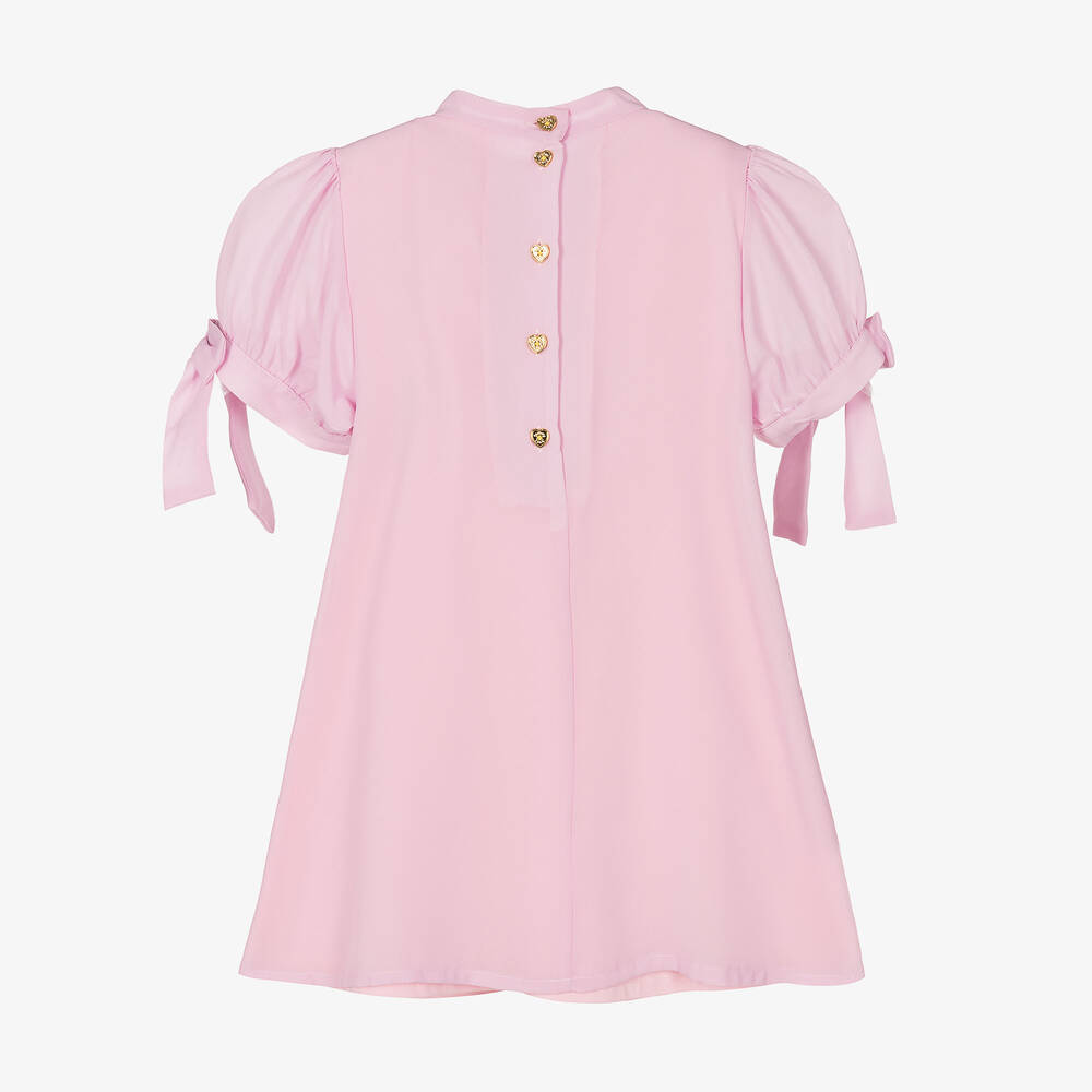 Angel's Face-Girls Pink Crêpe Chiffon Bow Dress | Childrensalon Outlet