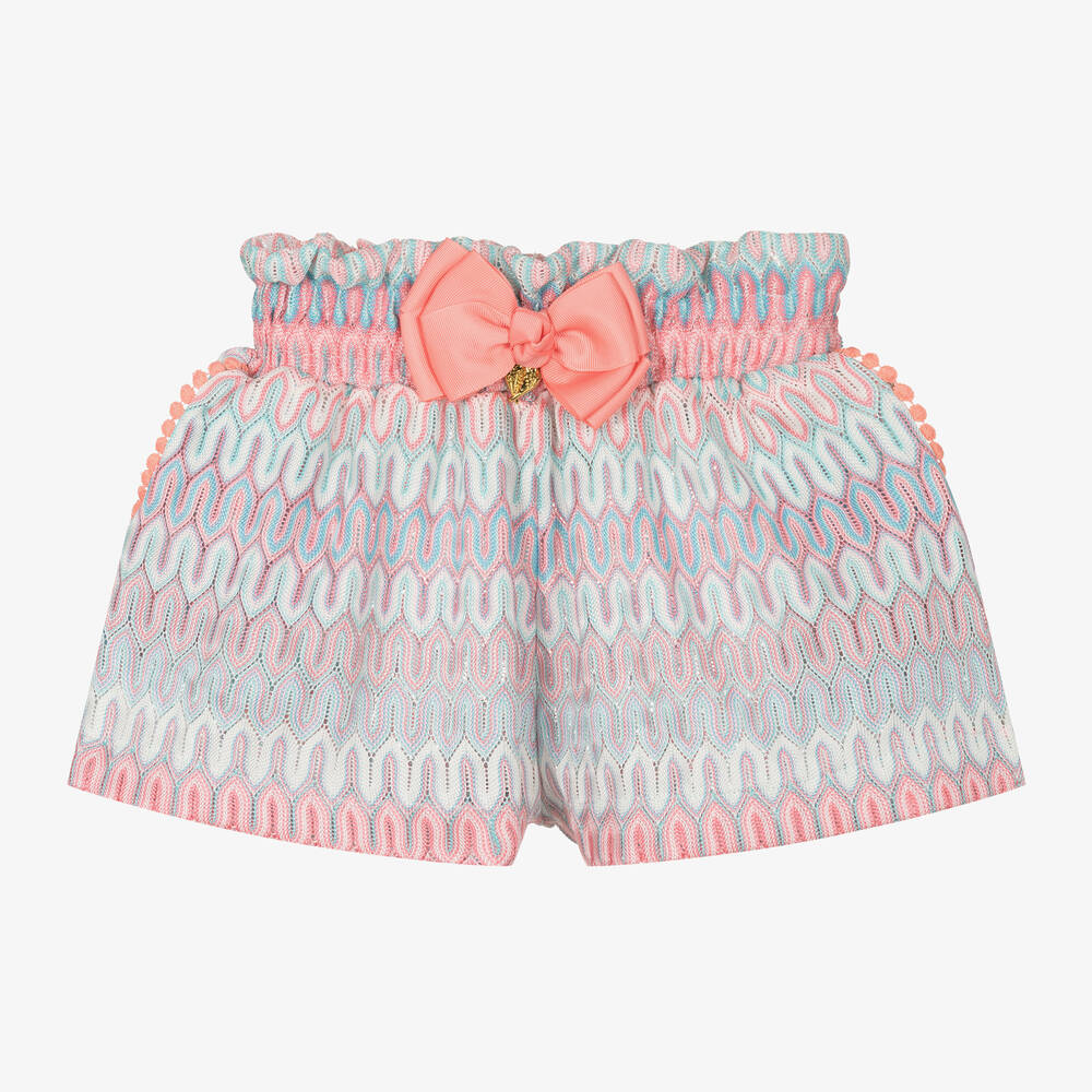 Angel s Face Girls Pink Crochet Paperbag Shorts Childrensalon Outlet