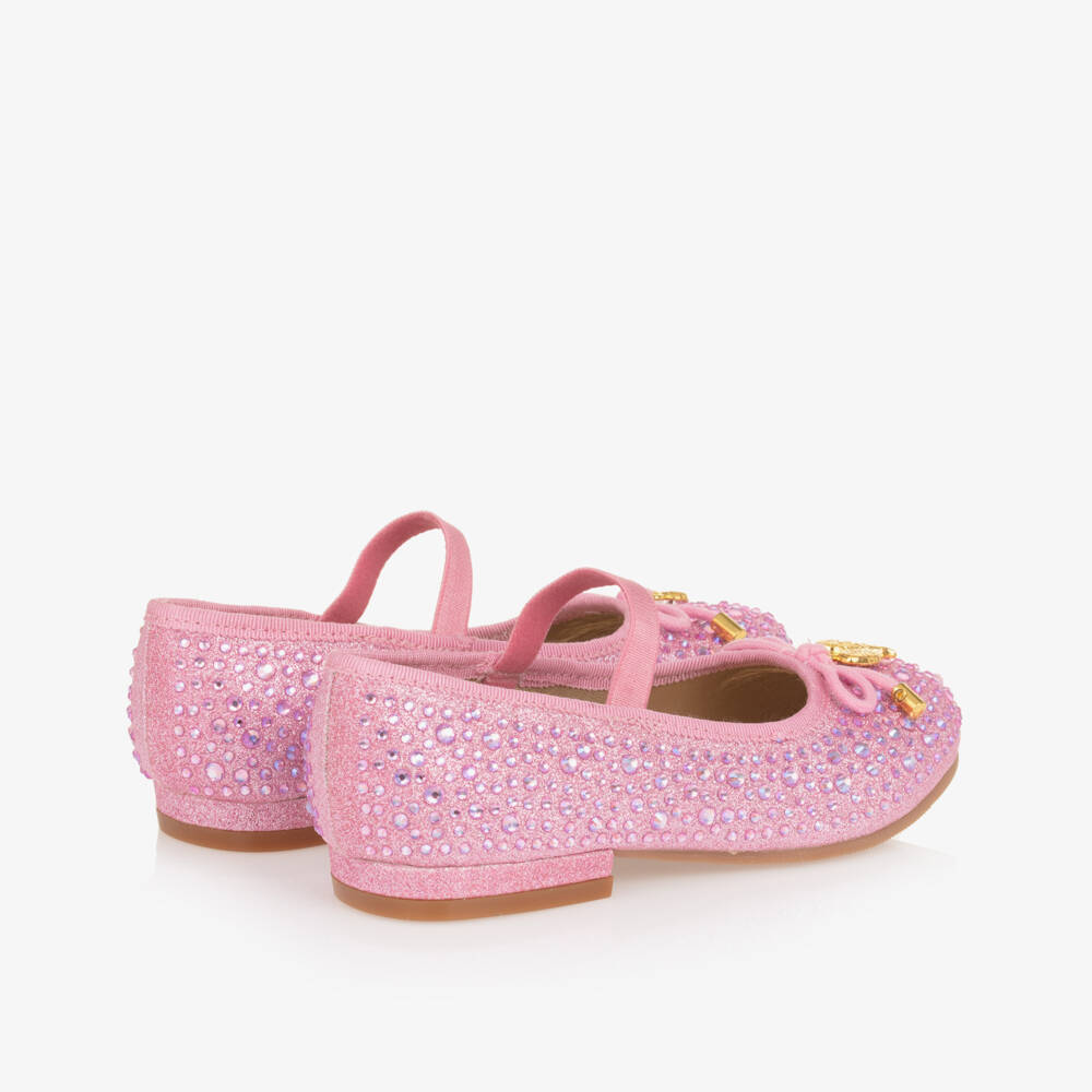 Angel's Face-Girls Pink Diamanté Ballerina Shoes | Childrensalon Outlet