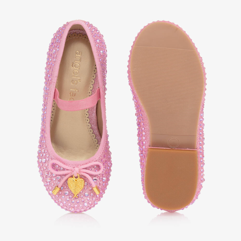 Angel's Face-Girls Pink Diamanté Ballerina Shoes | Childrensalon Outlet