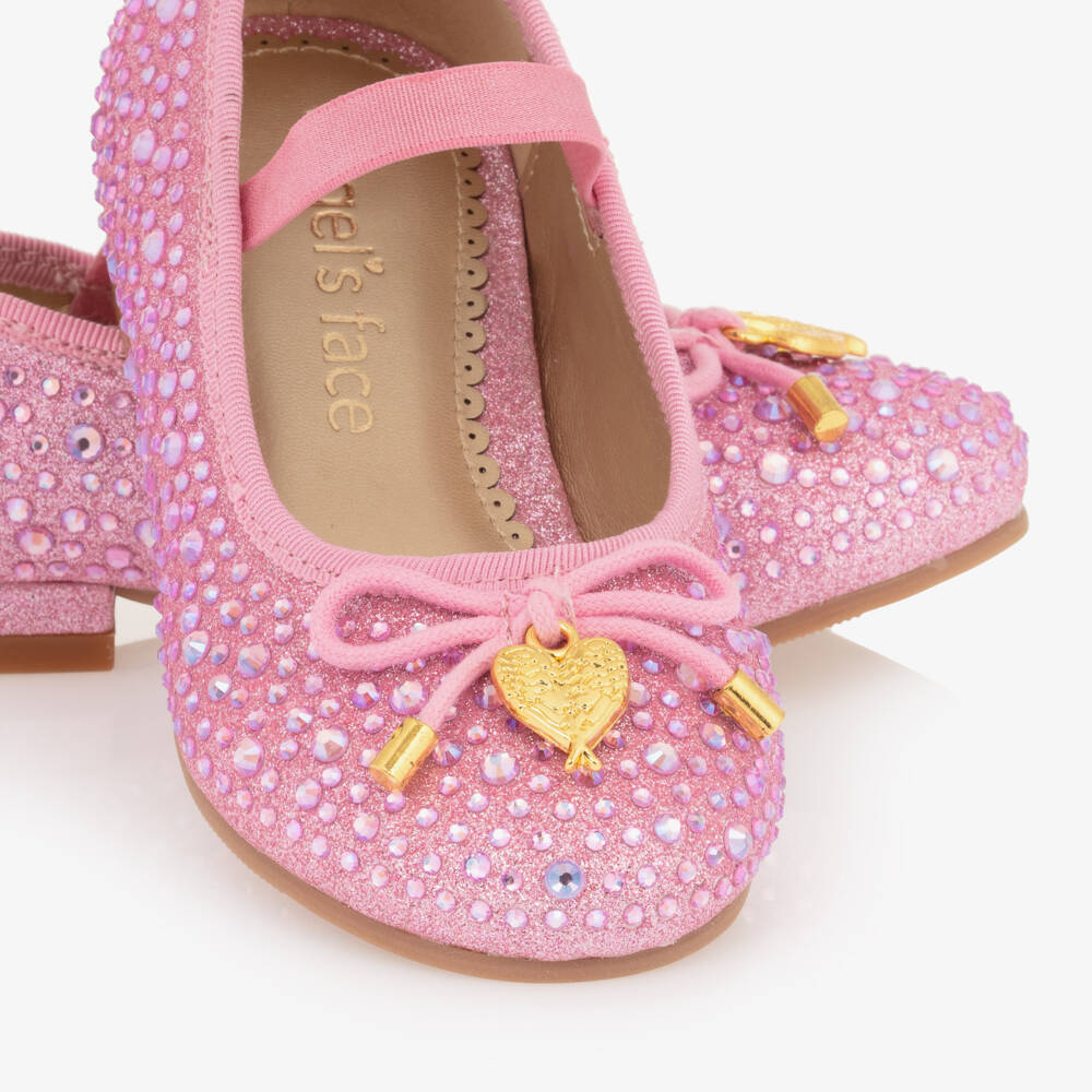Angel's Face-Girls Pink Diamanté Ballerina Shoes | Childrensalon Outlet
