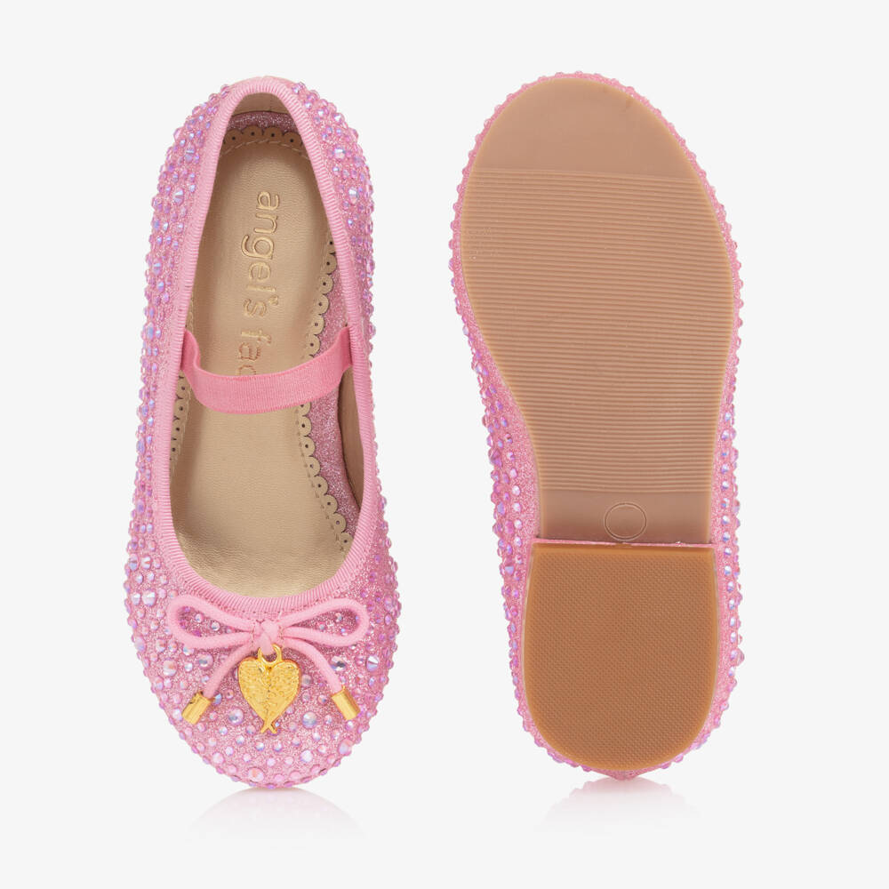Angel's Face-Girls Pink Diamanté Ballerina Shoes | Childrensalon Outlet