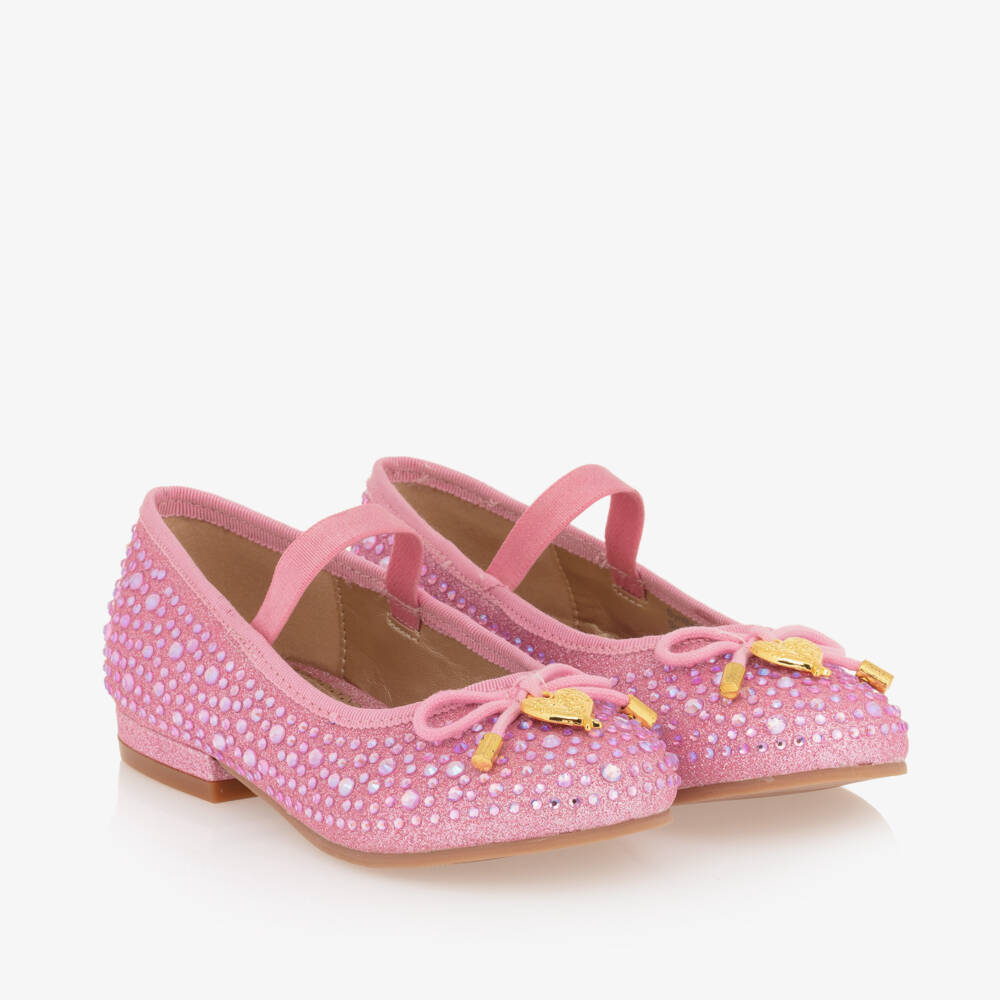 Angel's Face-Girls Pink Diamanté Ballerina Shoes | Childrensalon Outlet