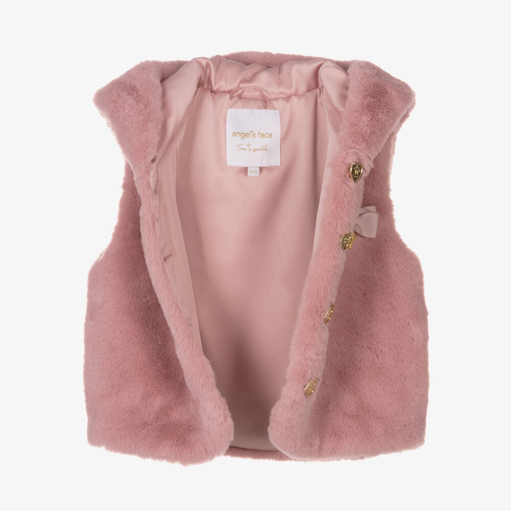 Pink Faux Fur Gilet