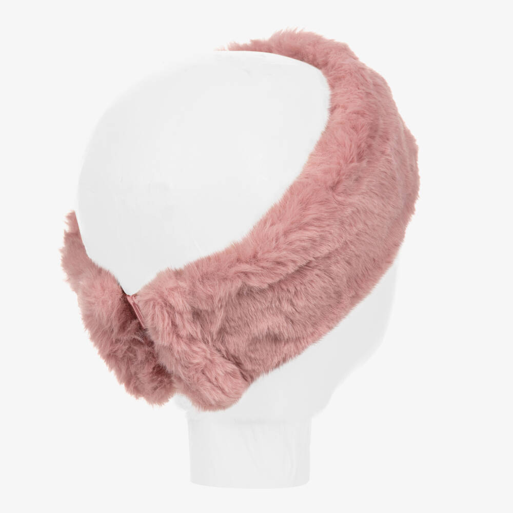 Angel's Face-Girls Pink Faux Fur Headband | Childrensalon Outlet