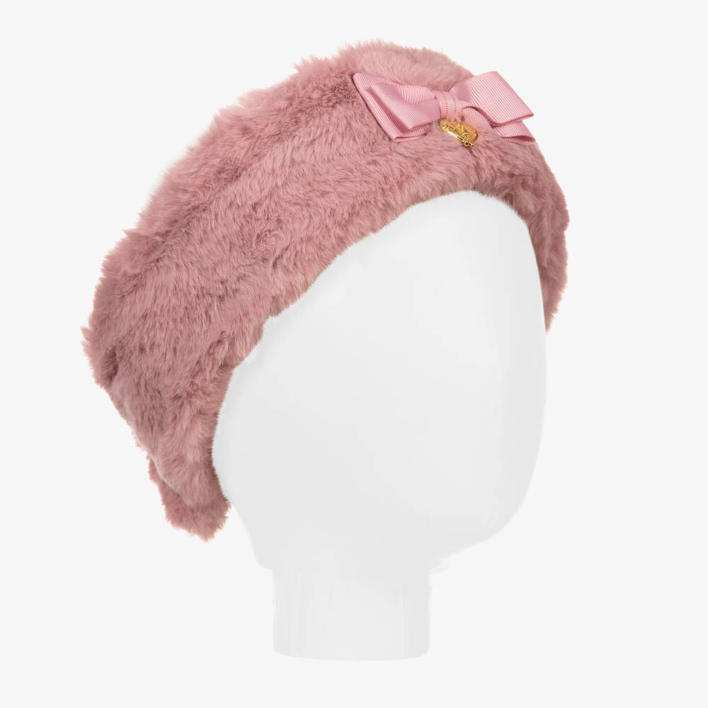 Angel's Face-Girls Pink Faux Fur Headband | Childrensalon Outlet