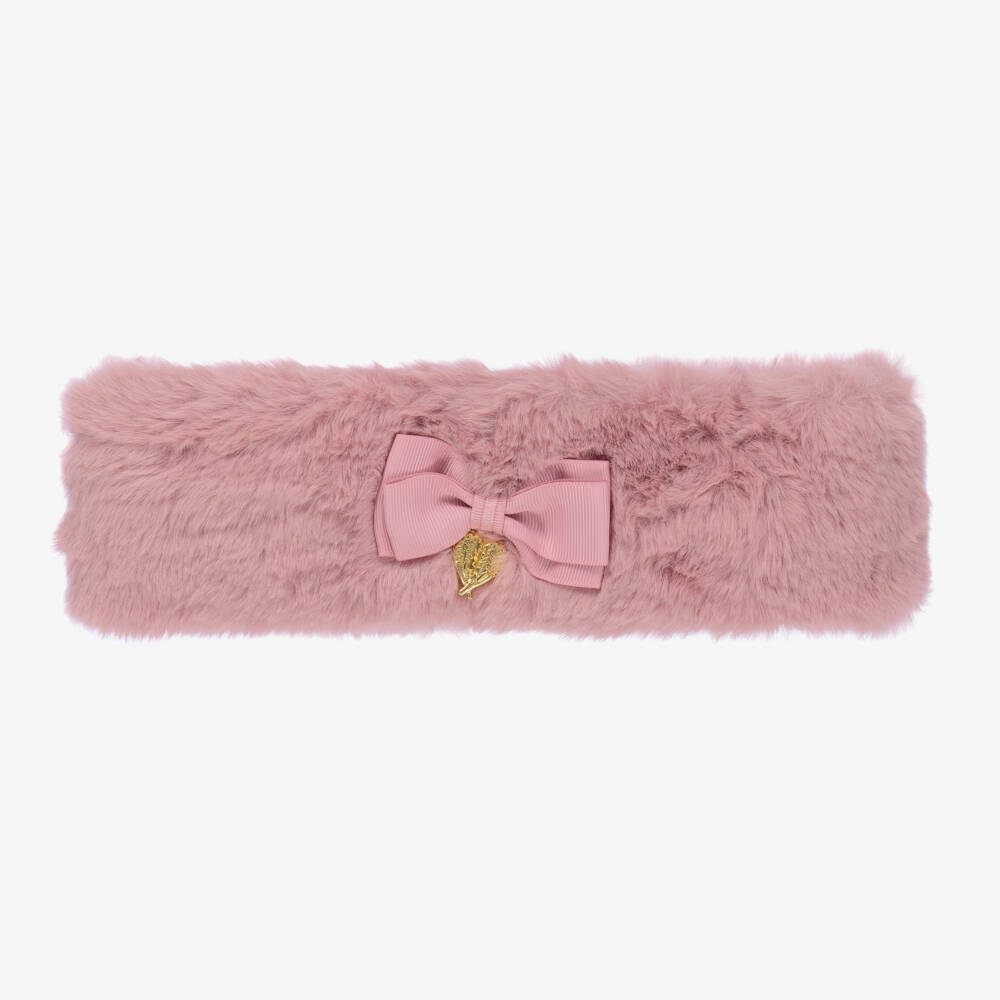 Angel's Face-Girls Pink Faux Fur Headband | Childrensalon Outlet