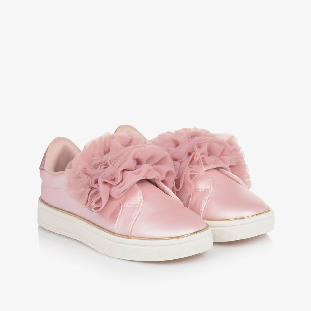 Angel's Face-Розовые кожаные кроссовки для девочек | Childrensalon Outlet