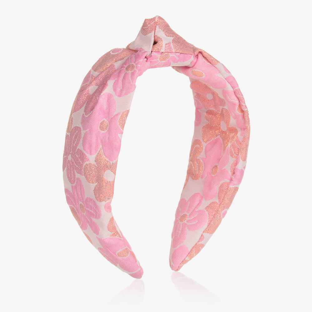 Angel's Face - Bandeau jacquard rose à fleurs | Childrensalon