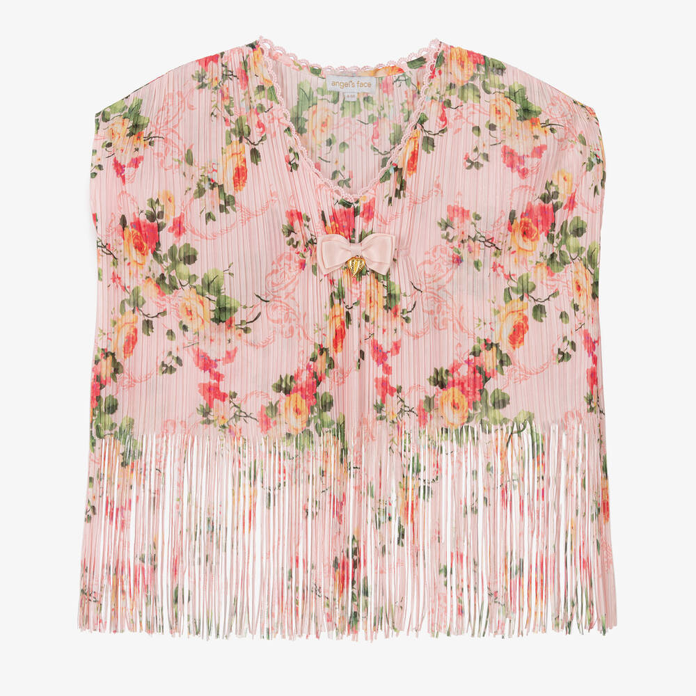 Angel's Face-Girls Pink Floral Print Kaftan | Childrensalon Outlet