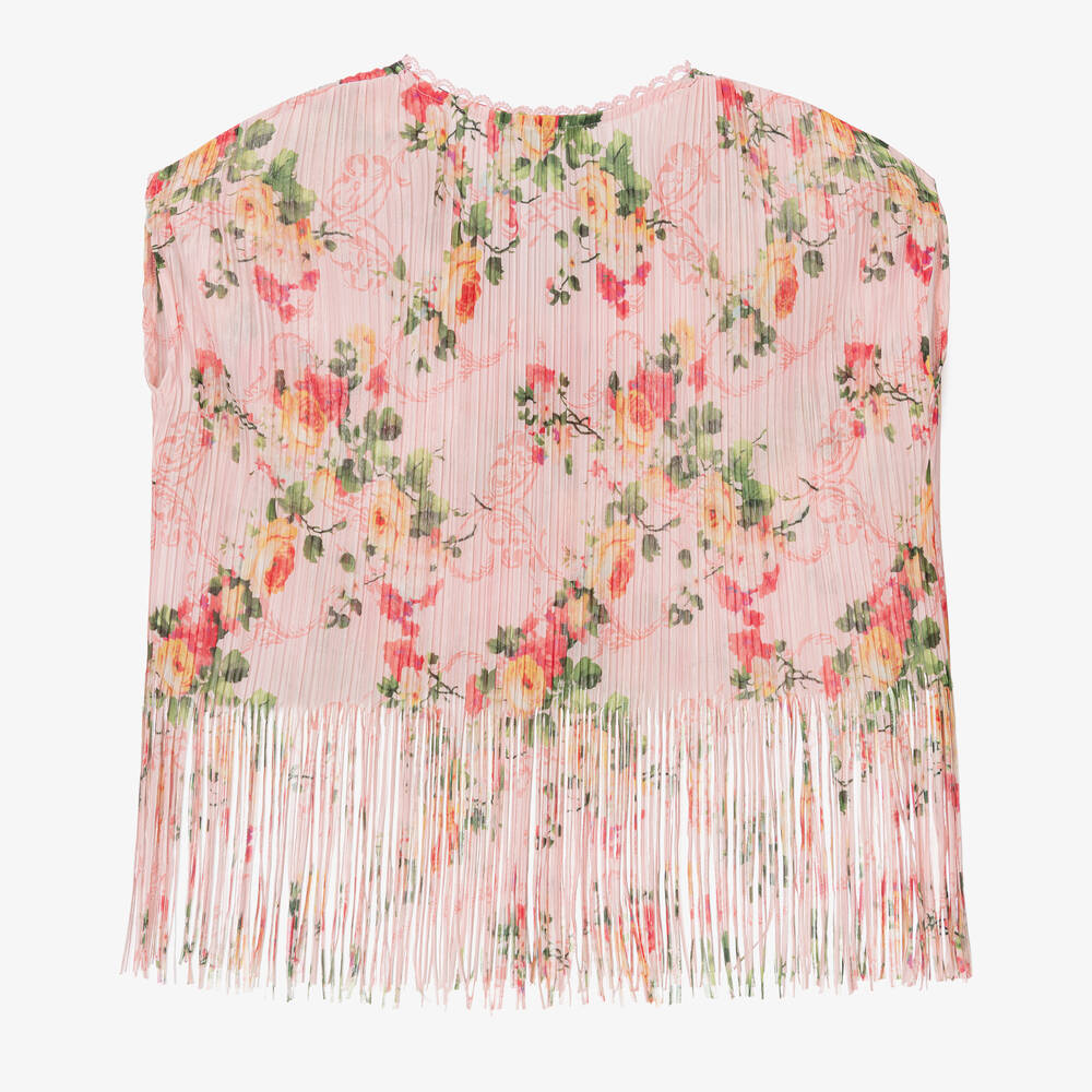 Angel's Face-قَفْطان بطبعة ورود لون زهري للبنات | Childrensalon Outlet