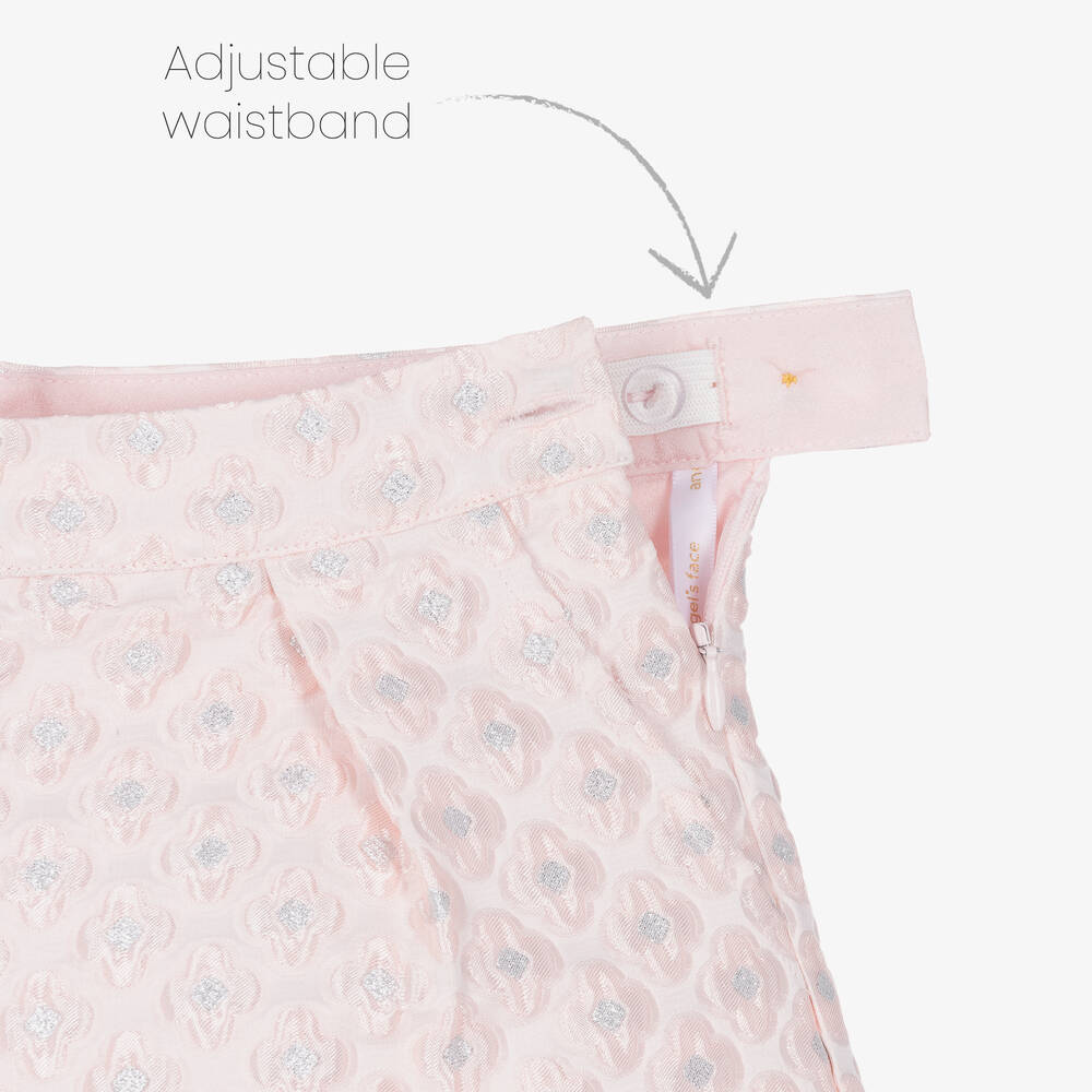 Angel's Face-Girls Pink Flower Jacquard Shorts | Childrensalon Outlet