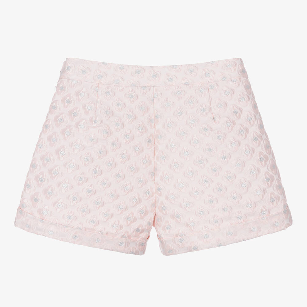 Angel's Face-Girls Pink Flower Jacquard Shorts | Childrensalon Outlet