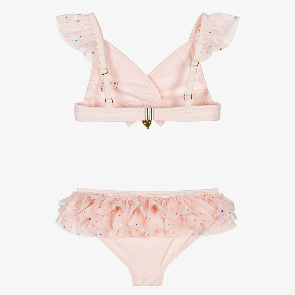Angel's Face-Girls Pink Frilled Bikini (UPF50+) | Childrensalon Outlet