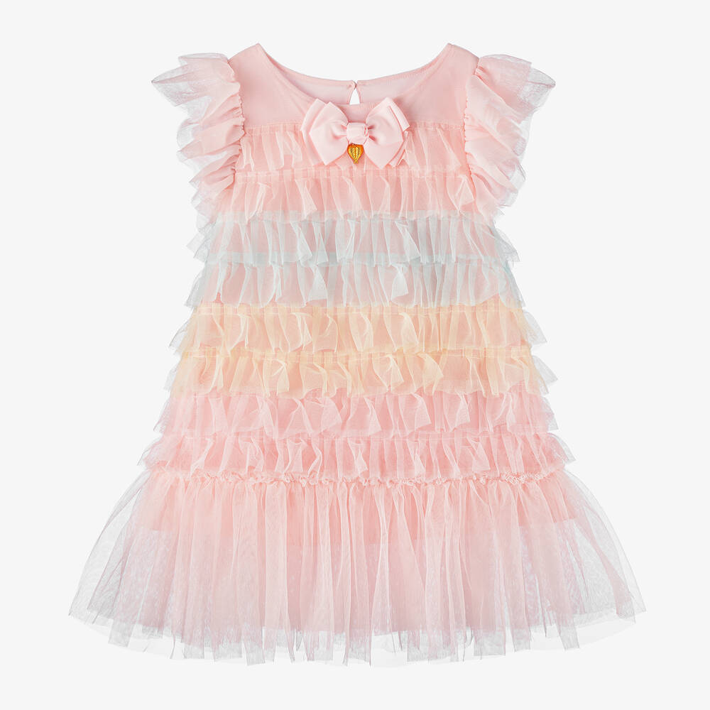 Angel's Face-Girls Pink Frilly Tulle Dress | Childrensalon Outlet