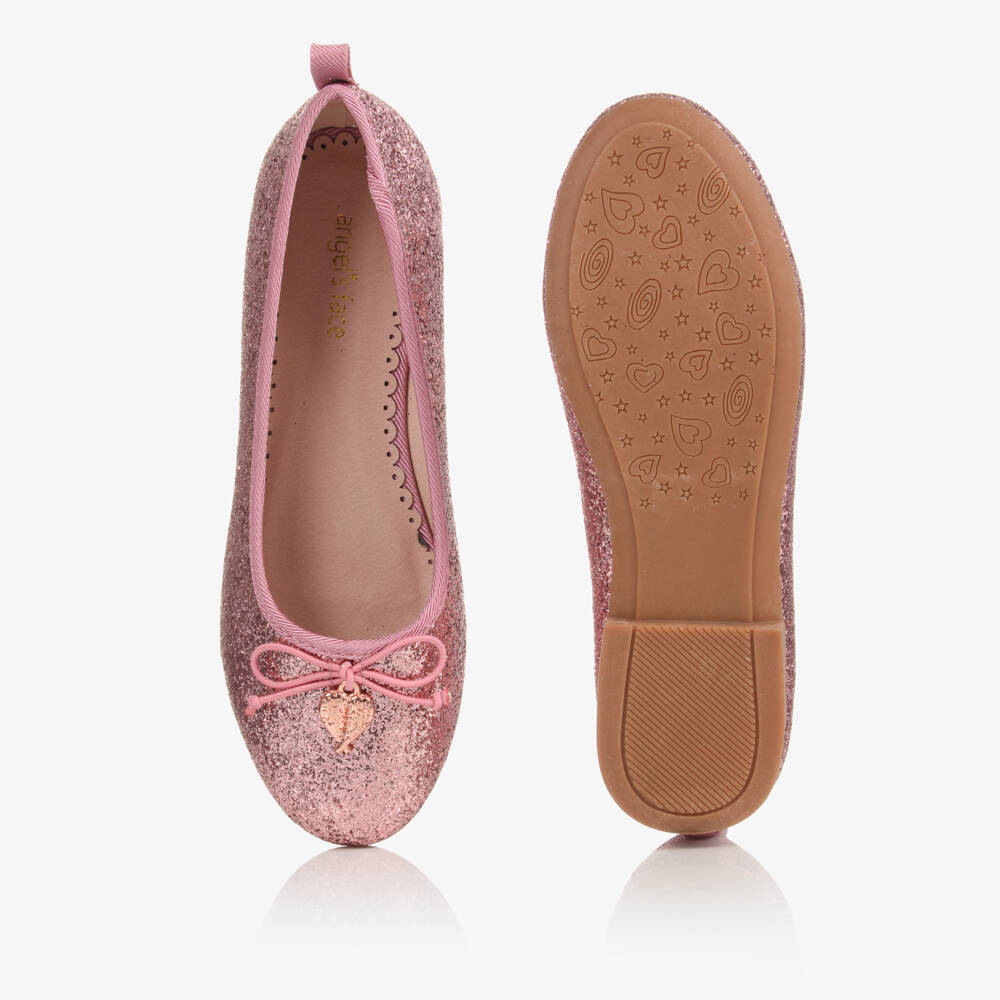 Angel's Face-Girls Pink Glitter Ballerina Pumps | Childrensalon Outlet