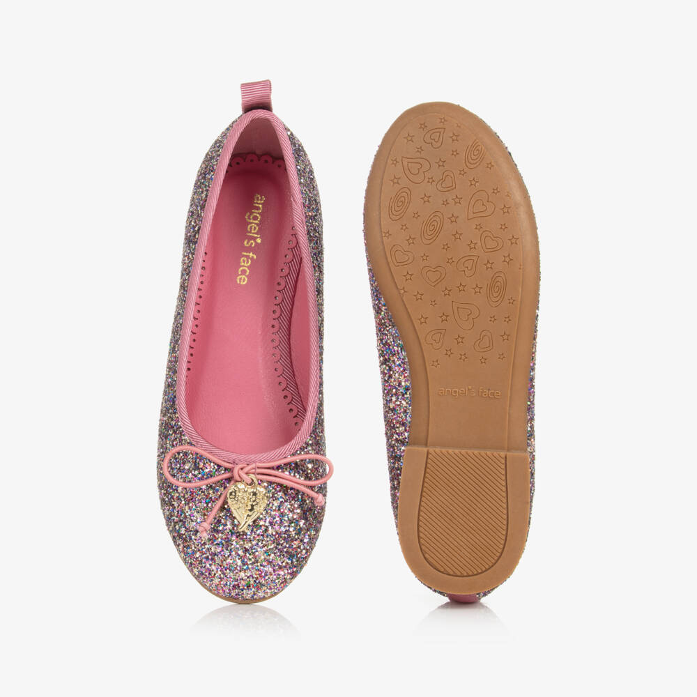 Angel's Face-Girls Pink Glitter Ballerina Shoes | Childrensalon Outlet