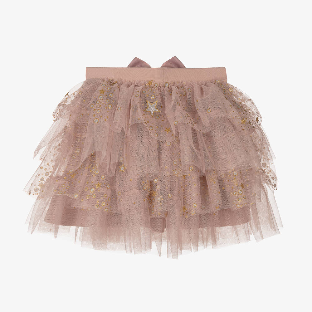 Angel's Face-Розовая юбка из тюля с пайетками и звездами | Childrensalon Outlet