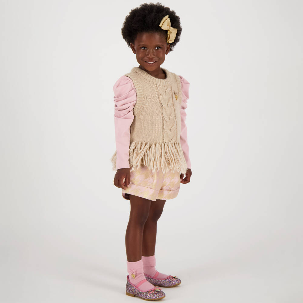 Angel's Face-Girls Pink Glittery Ballerina Shoes | Childrensalon Outlet