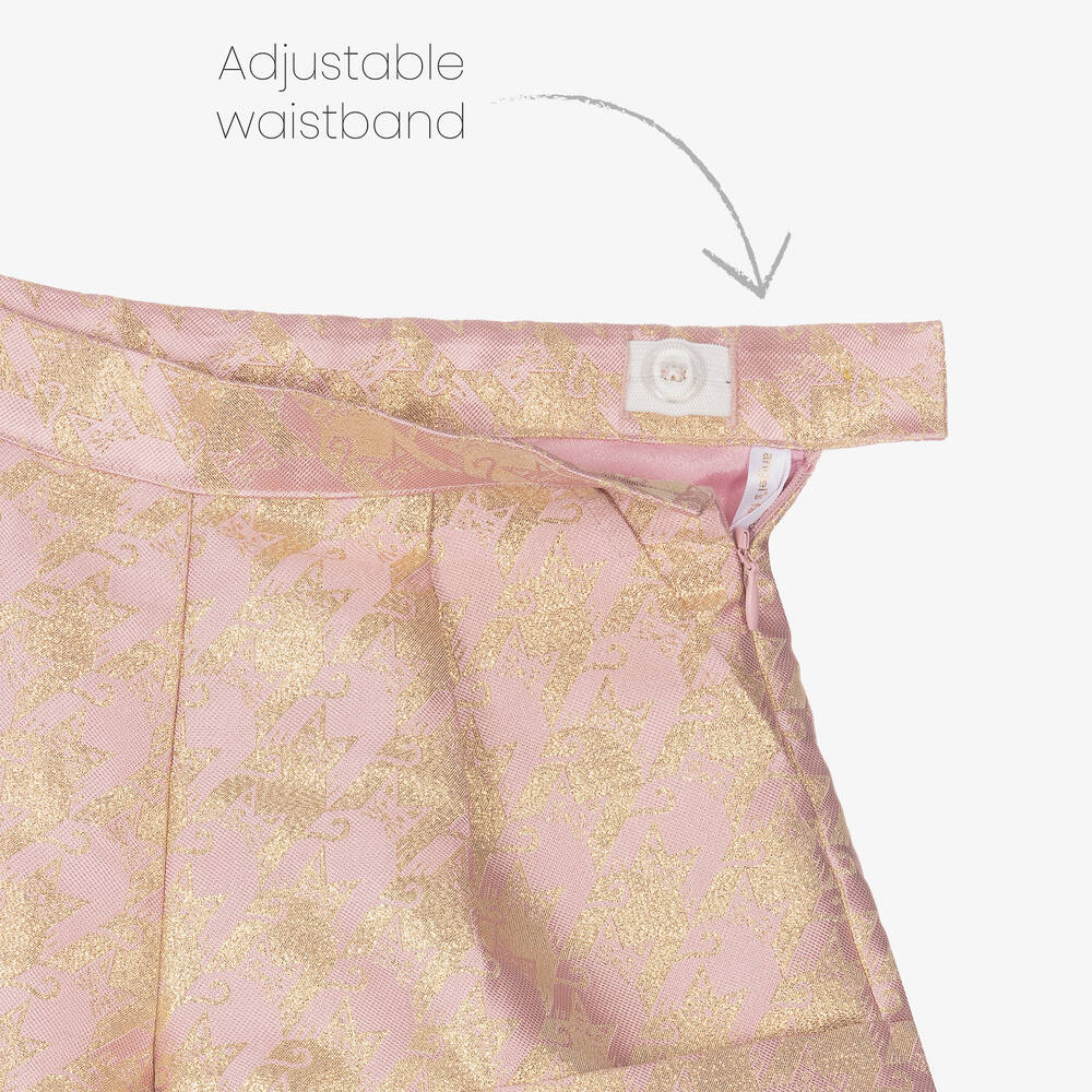 Angel's Face-Розово-золотистые шорты в гусиную лапку | Childrensalon Outlet