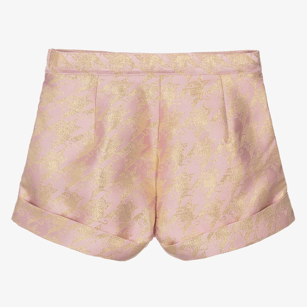 Angel's Face-Розово-золотистые шорты в гусиную лапку | Childrensalon Outlet