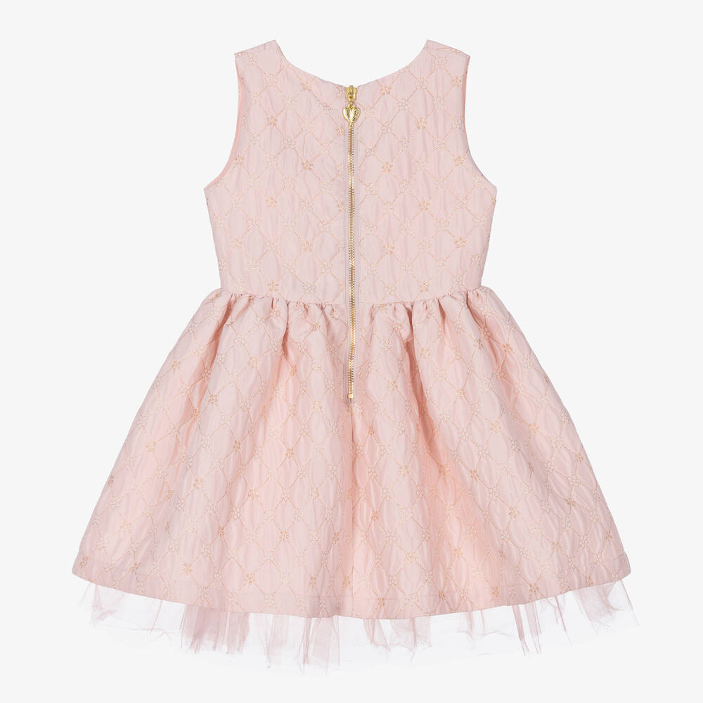 Angel's Face-Girls Pink Jacquard Flower Dress | Childrensalon Outlet
