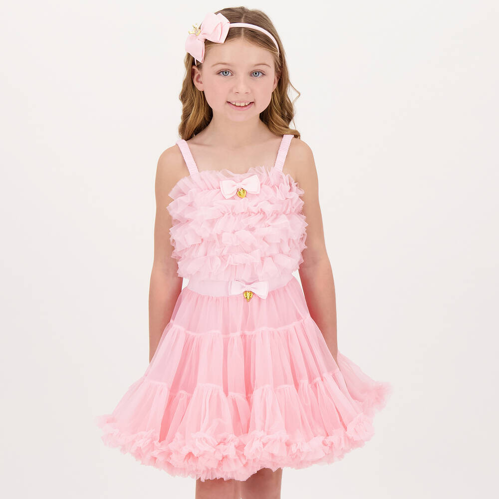 Angel's Face-Girls Pink Jersey & Tulle Vest Top | Childrensalon Outlet