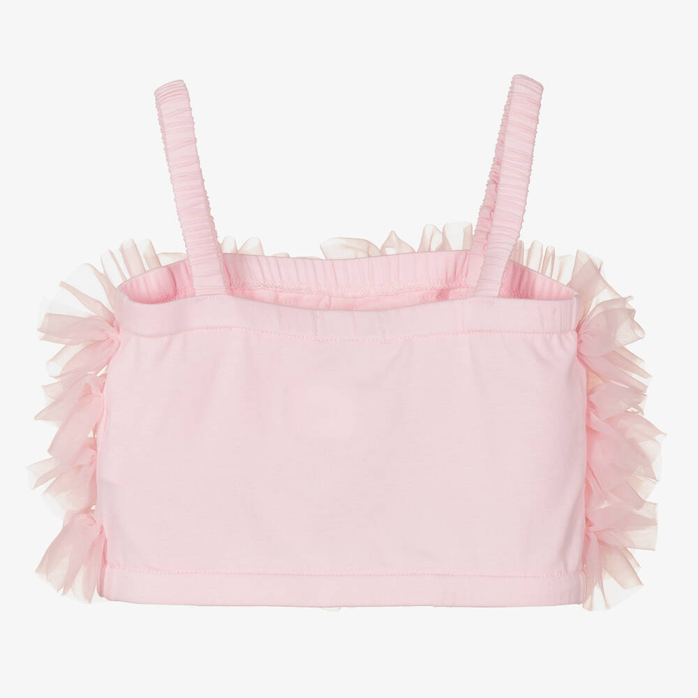 Angel's Face-Girls Pink Jersey & Tulle Vest Top | Childrensalon Outlet